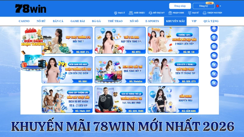 78WIN Khuyến Mãi 2026 – Ưu đãi độc quyền 78WIN dành cho thành viên mới và thành viên VIP